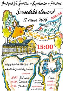 Sousedská slavnost u Jeskyně Na Špičáku, 21. 6. 2025 - pozvánka